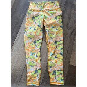 Fabletics‎ PowerHold Floral Print High Waisted Workout Leggings Activewear